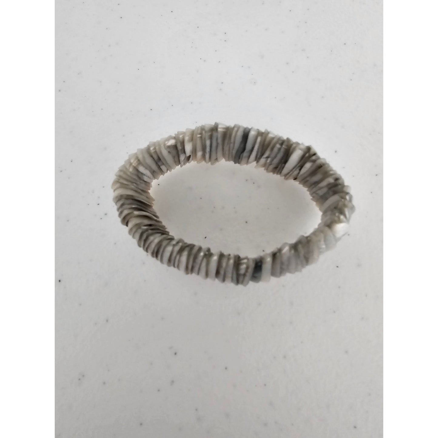 Vintage 1980s Statement Piece Chunky Vracelet Silver stacked Shells