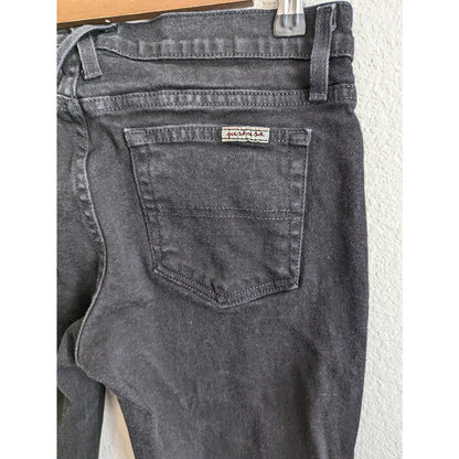 Just USA Juniors Sz 11 Black Flare Leg Jeans Y2K