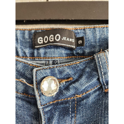 Gogo Jeans Juniors Sz 9 Medium Wash Skinny Jeans Flap Pocket