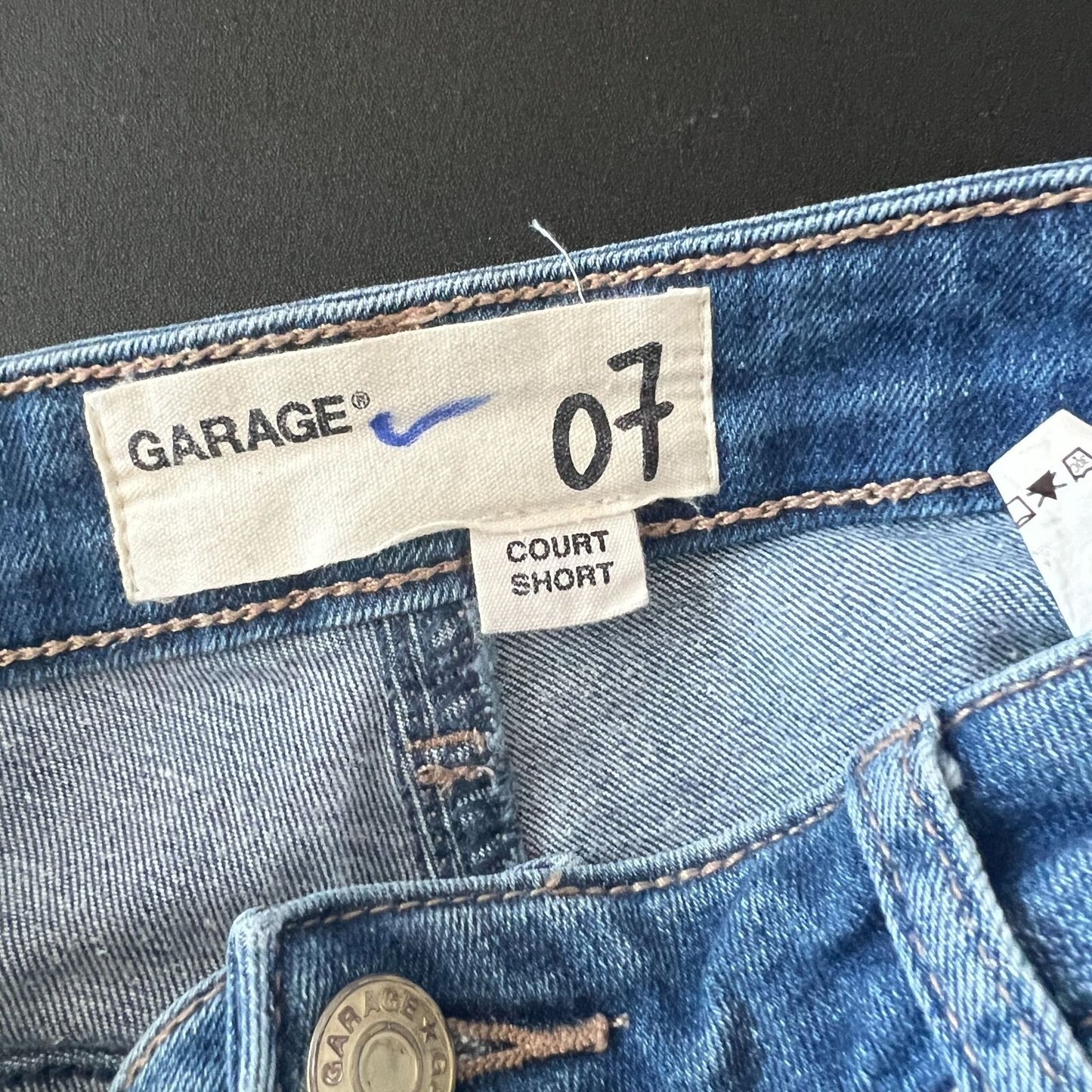 Garage Juniors Sz 7 High Waist Skinny Jeans Light Wash Court Short