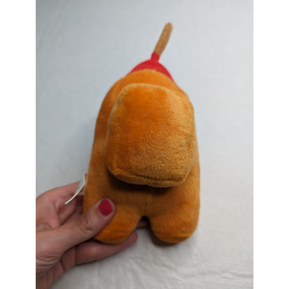 Among Us Small Stuffed Animal Plush Orange w/ Plunger Hat