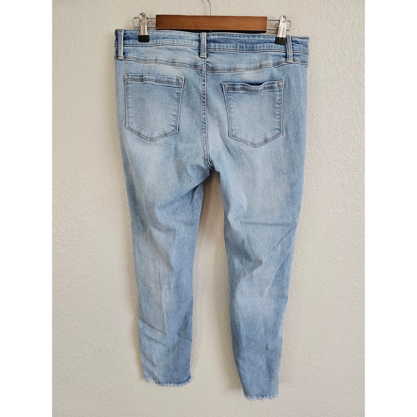 Buffalo David Bitton Sz 10 Jess Rip & Repair Mid Rise Skinny Jeans Distressed