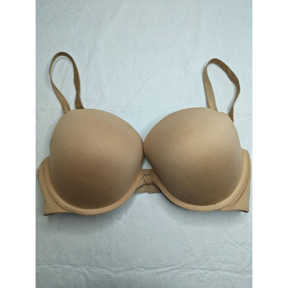 Calvin Klein - Sujetador tipo camiseta ligeramente acolchado para mujer, talla 36D, color beige