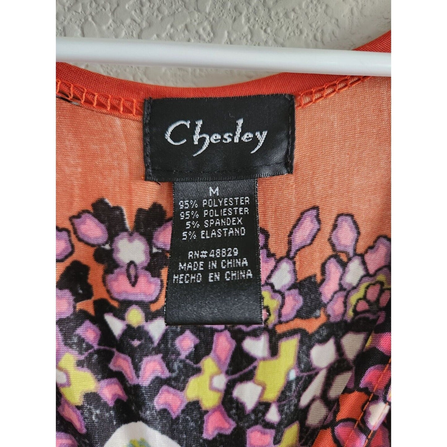 Vintage 1990s Chesley Womens Sz M Maxi Dress Burnt Orange Mandala Floral Boho