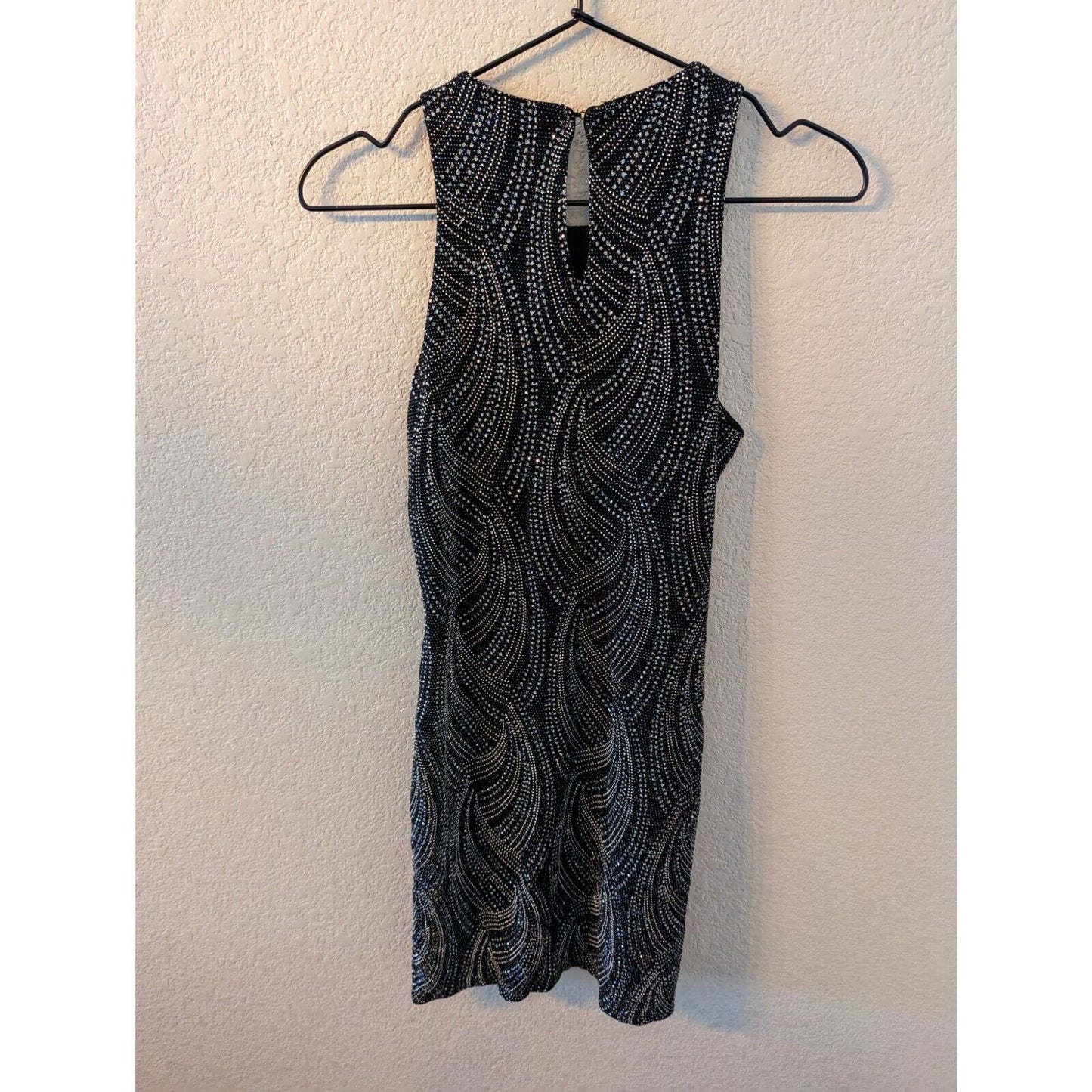 Vintage 1990s Jump Apparel Womens Sz 6 Black and Glitter Cocktail Dress