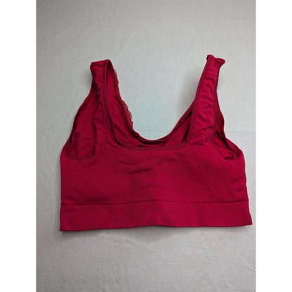 Rhonda Shear Womens Sz L Red Minimizer Sports Bra