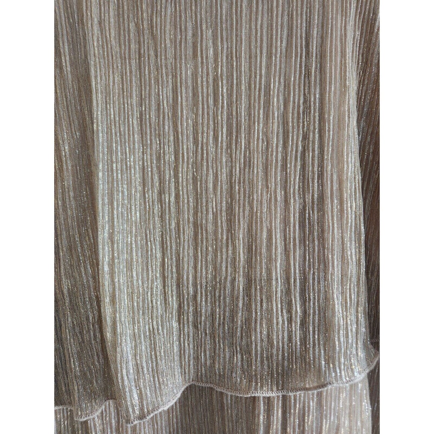 En Focus Studio Womens Sz 6 Knee Length Gold Tiered Party Dress