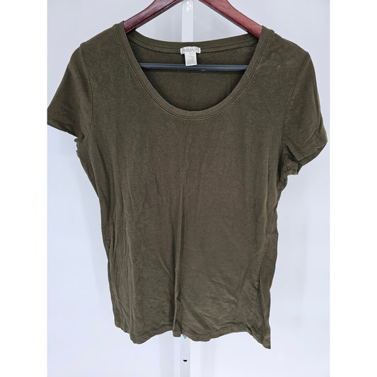 Bozzolo Womens Sz 2X Short Sleeve Scoop Neck T Shirt army Green