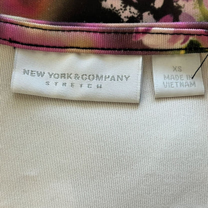 New York & Company Womens Sz XS Midi Dress Floral Colorful