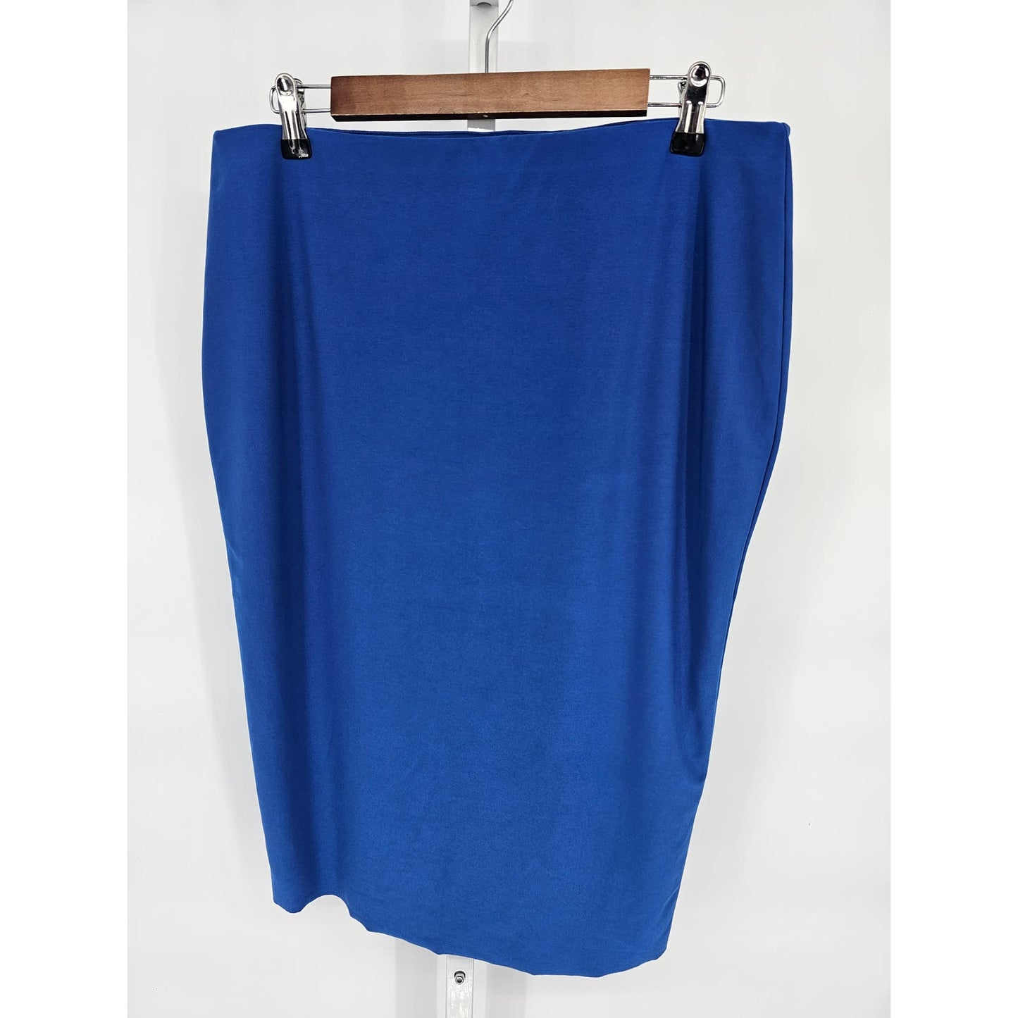 Chaus New York Womens Sz L Midi Length Pencil Skirt Bright Blue