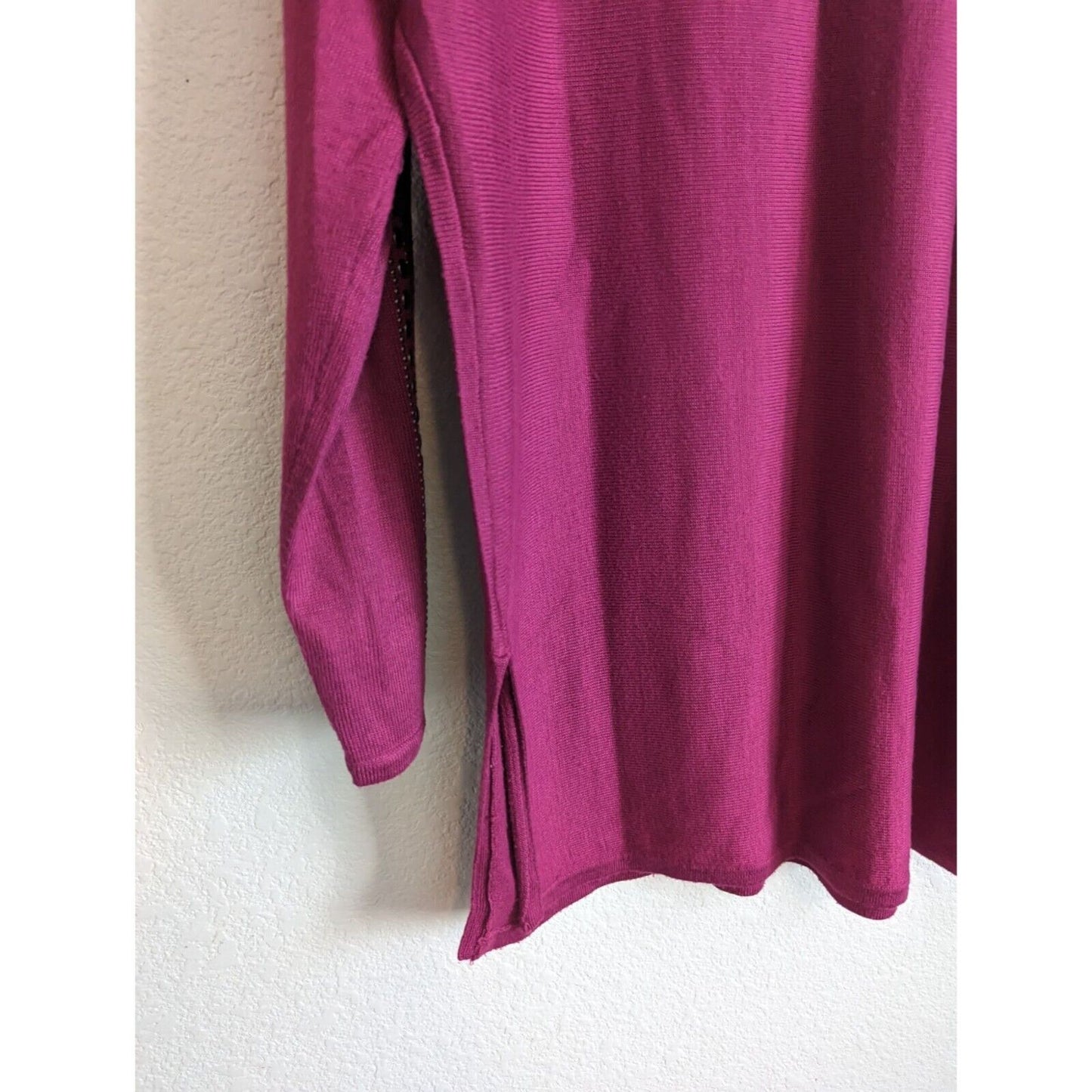 Design 365 Womens Sz S Cold Shoulder Mini Dress Purple Studded Long Sleeve