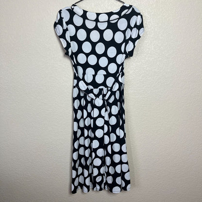 Vintage Faith Passion Womens Sz S Black White Polka Dot Mod Pinup Dress