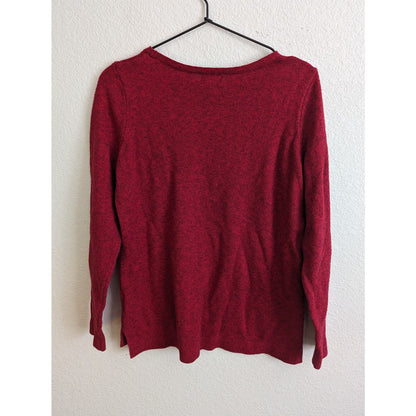 Old Navy Womens Sz L Lightweight Crewneck Sweater Red