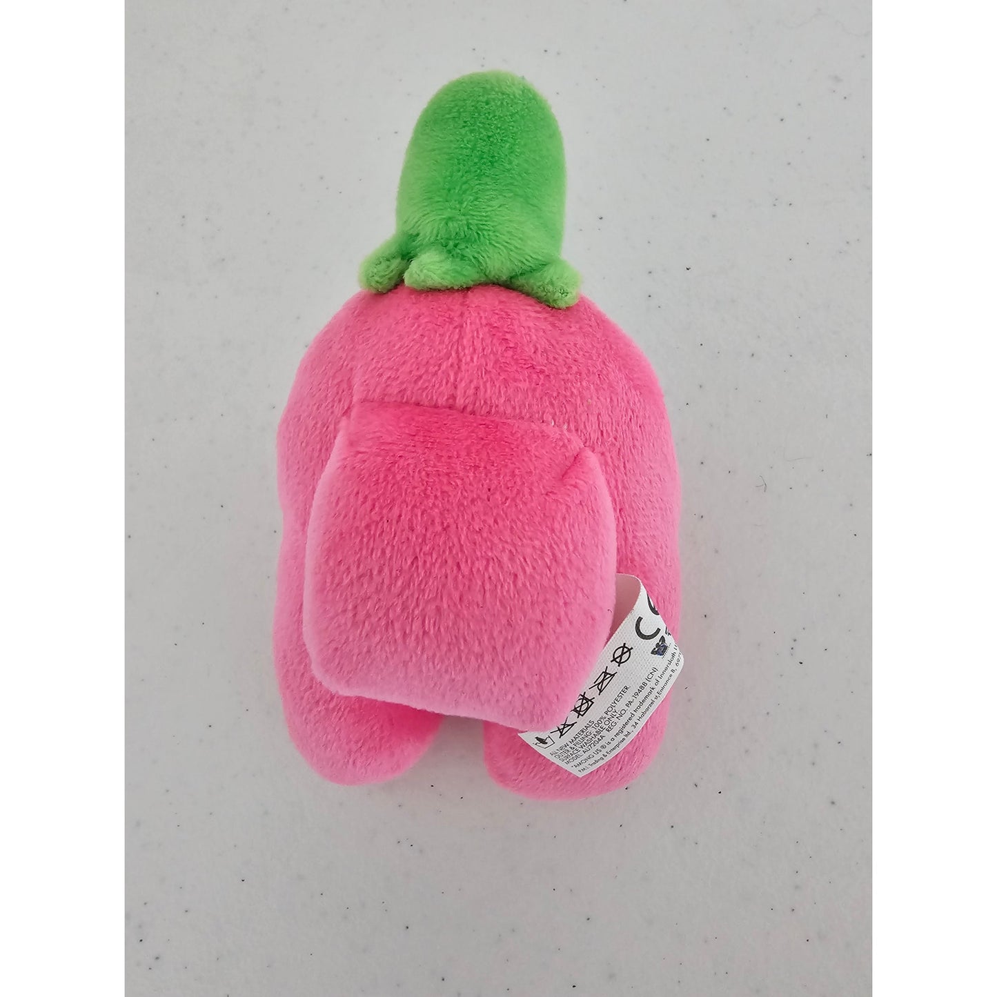 Among Us Plush Stuffed Animal Pink w/ Green Animal on Head