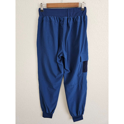 Heathyoga Womens Sz M Jogger Athletic Pants Bright Blue Cargo