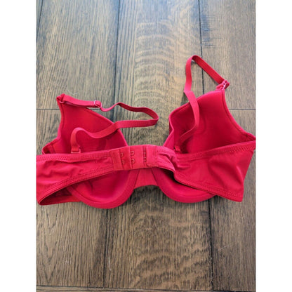 Maidenform Womens Sz 36B Lightly Lined T Shirt Bra Solid Red Style 31234