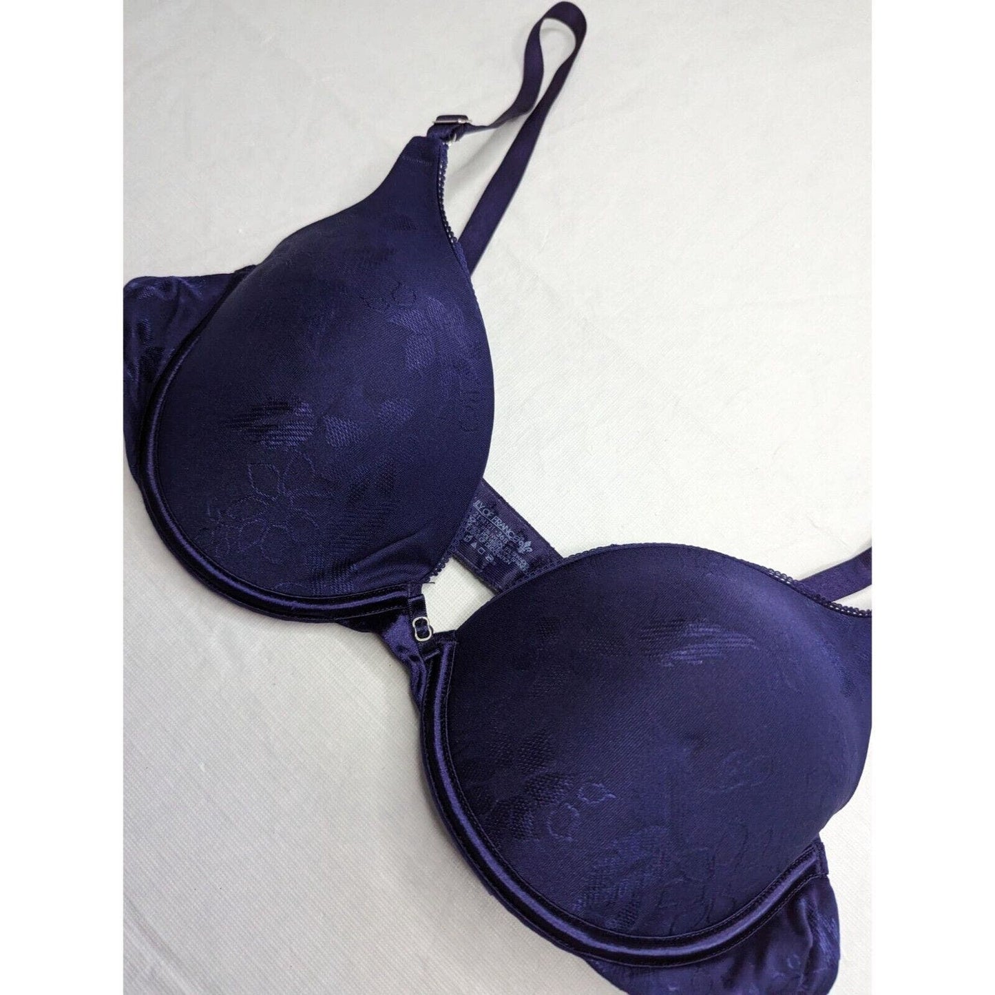 Vintage 1990s Lily of France Womens Sz 36B Padded Push Up Bra Dark Purple