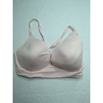 Victorias Secret Womens Sz 34DD Lightly Lined Plunge Bra Light Pink No Wire