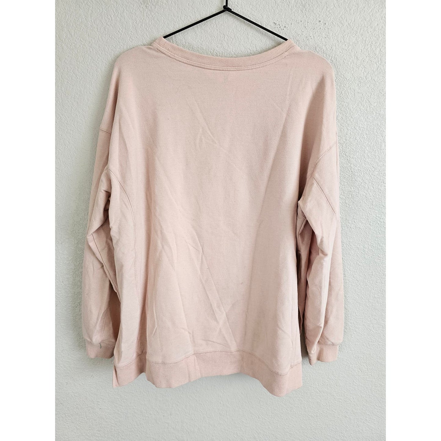 Wildfox “But First, Cocktails” Sz L Blush Pink College Preppy Sweatshirt