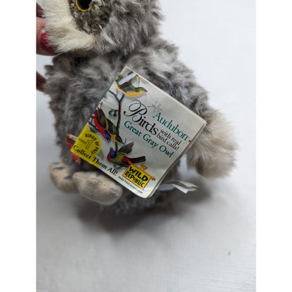 Audubon Birds Great Gray Owl Plush Stuffed Animal Wild Republic