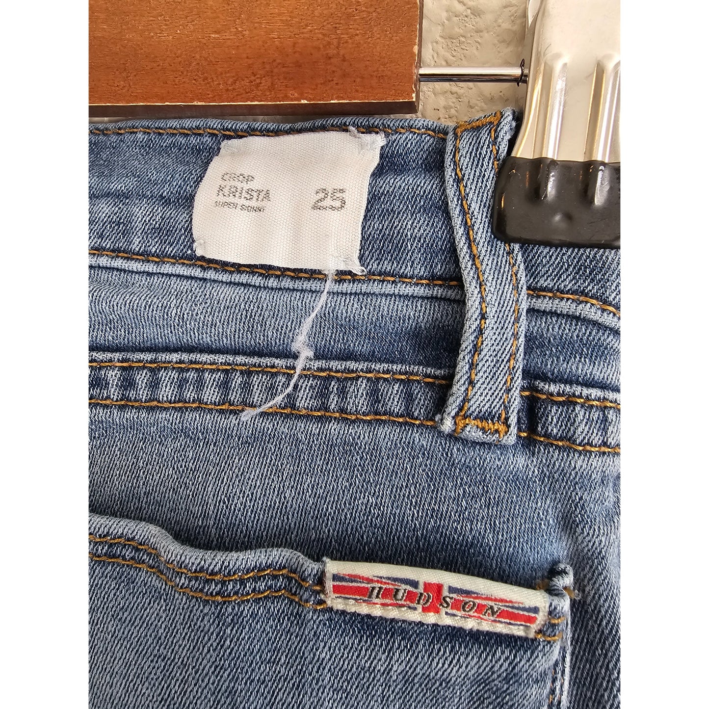 Hudson Crop Krista Super Skinny Jeans Size 25 Waist Stretch Denim