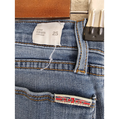Hudson Crop Krista Super Skinny Jeans Size 25 Waist Stretch Denim