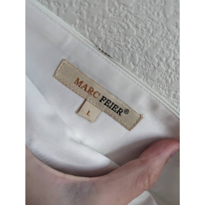 Marc Feier Womens Sz L Below Knee Skirt Greece Greek Emblem