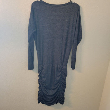 Athleta Womens Sz S Tulip Skirt Dress Long Sleeve Dark Gray Knee Length