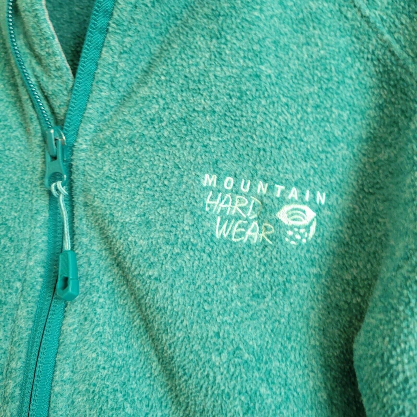 Mountain Hardwear Womens Sz M Full Zip Fleece Jacket Teal Blue