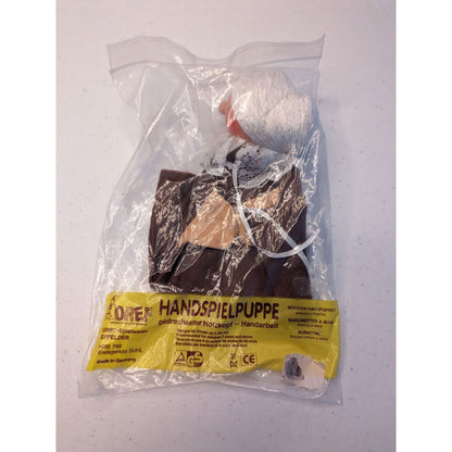 Vintage Dref Wooden hand Puppet Woman Grandmother NEW