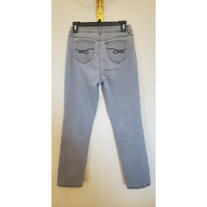 Style & Co Womens Sz 6P Slim Leg Light Gray Wash Jeans