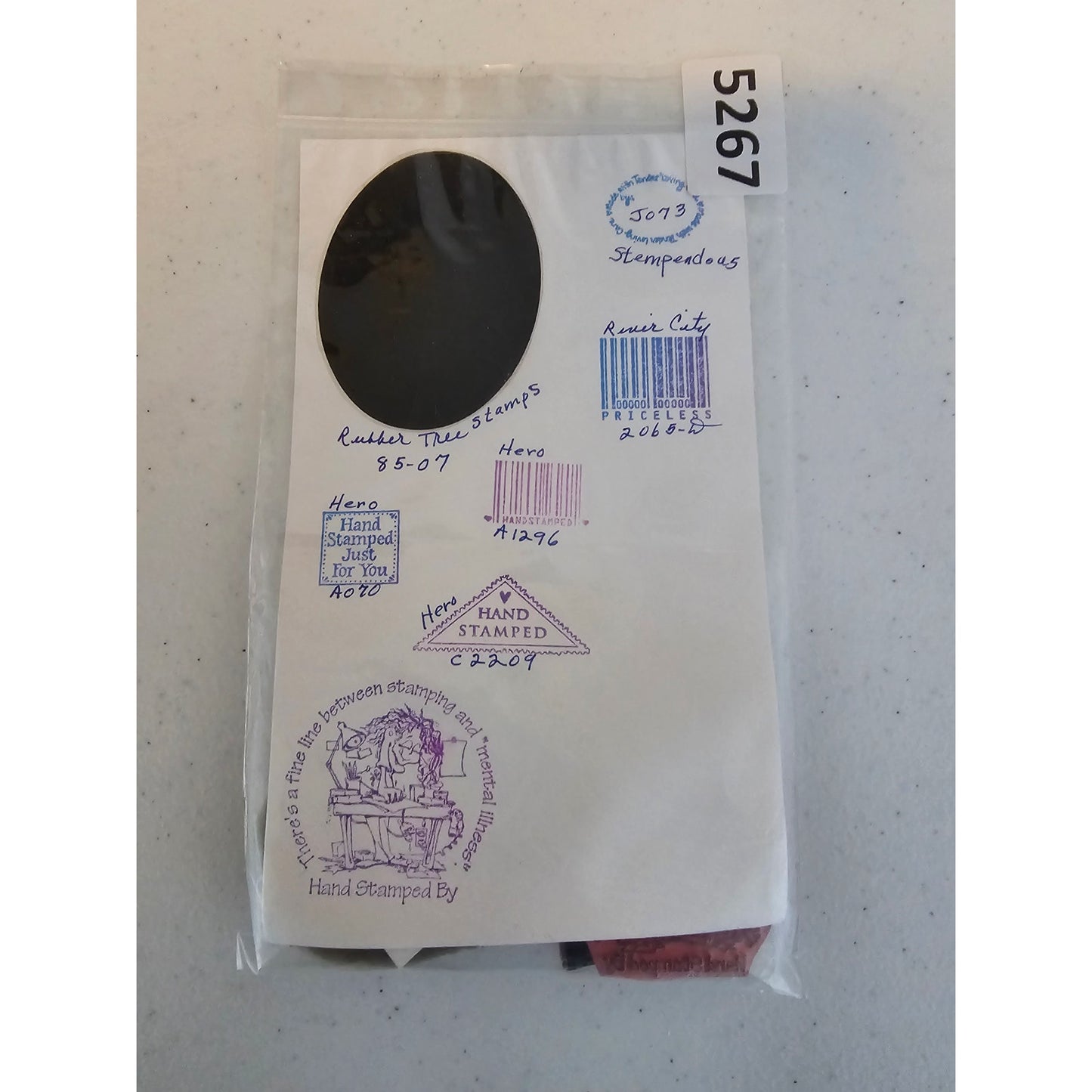 Lot of Unmounted Rubber Stamps Stampendous Barcode Hand Stamped For You