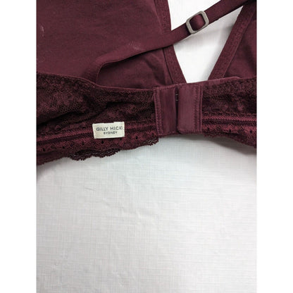 Gilly Hicks Sydney Sz L Lace Bralette Dark Purple