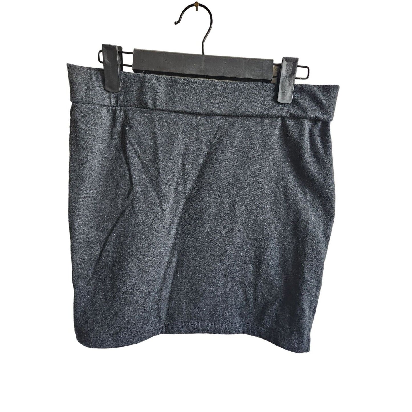 Forever 21 Womens Sz L Fitted Mini Skirt Charcoal Gray