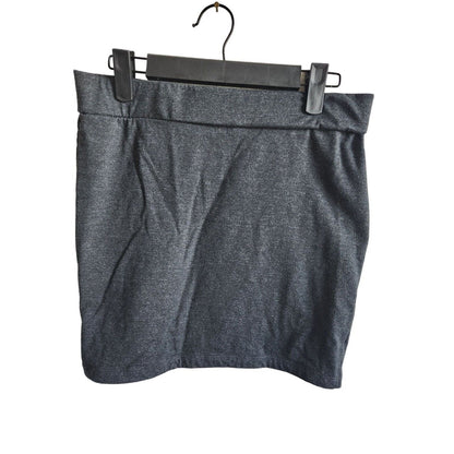 Forever 21 Womens Sz L Fitted Mini Skirt Charcoal Gray