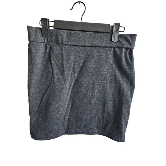 Forever 21 Womens Sz L Fitted Mini Skirt Charcoal Gray