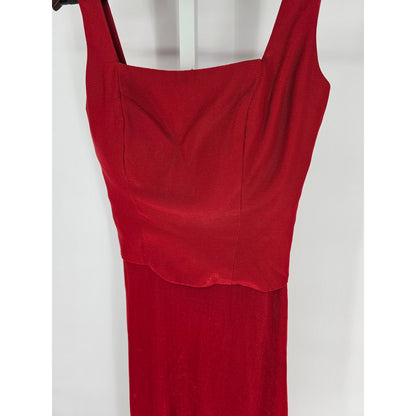 Vintage Betsy & Adam Womens Glitter Maxi Dress Size 6 Red 90S Y2K