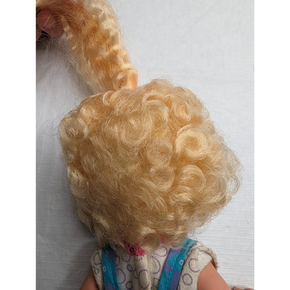 Vintage 1980s Playskool Dolly Surprise Blonde Hair Doll 10"