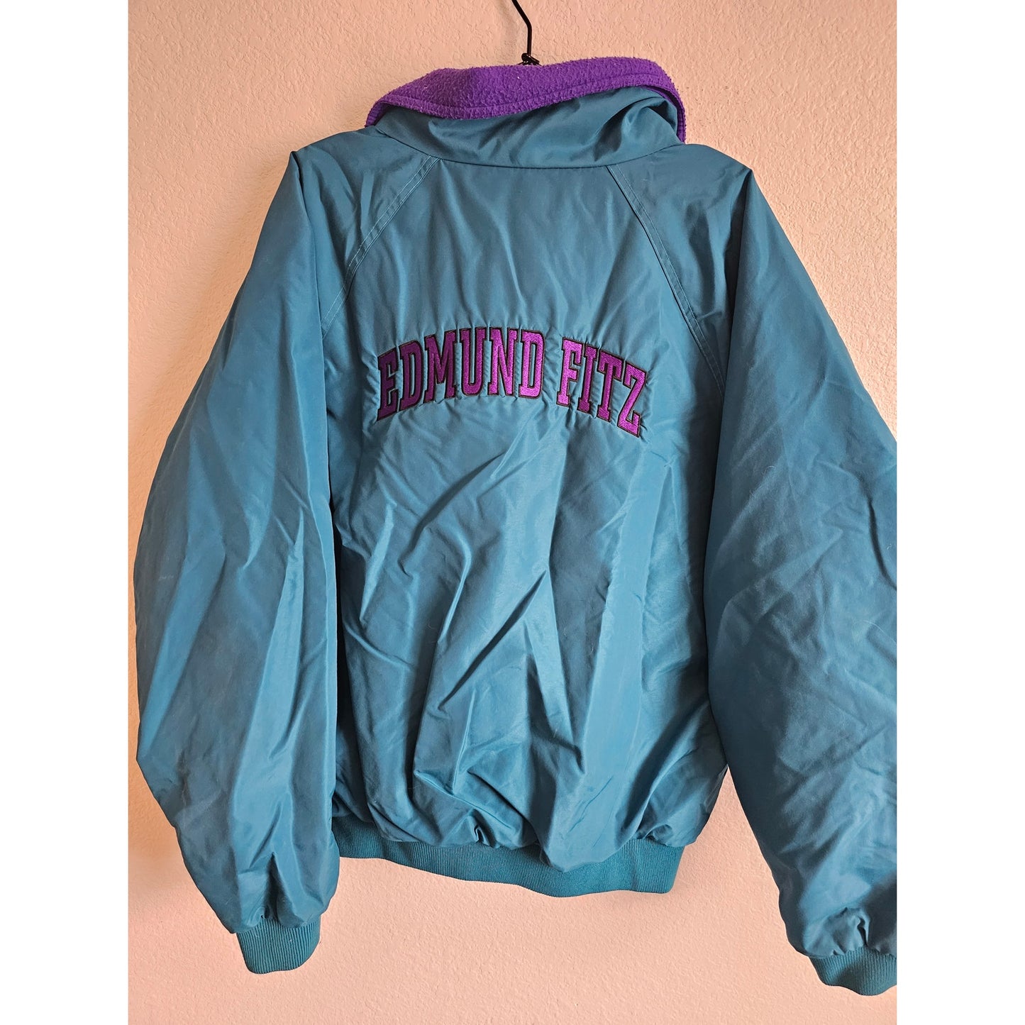 Vintage 1990s Edmund Fitz 100K Road Race Coat Womens Sz XL LA Loving