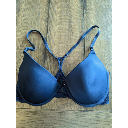 Maidenform Womens Sz 36C Dark Blue Front Clasp Bra Style 31337