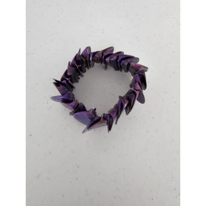 Vintage Y2K Chunky Style Stacked Bangle Bracelet Bright Purple