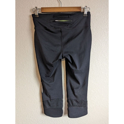 Under Armour Womens Sz S Fly Fast Compression Capri Pants Black
