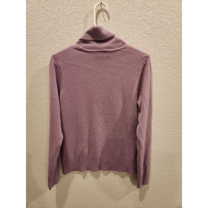 Croft & Barrow Womens Sz M Turtleneck Sweater Light Purple Mauve