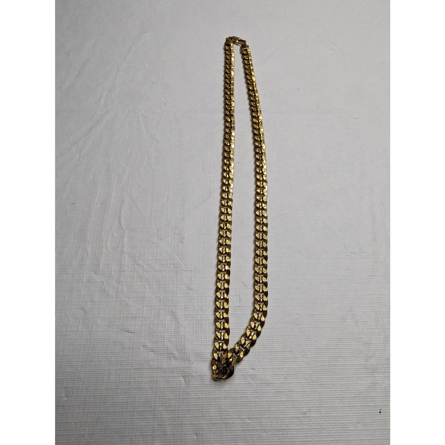 Vintage Womens Gold Tone Single Strand Chain Necklace JH Makers Mark