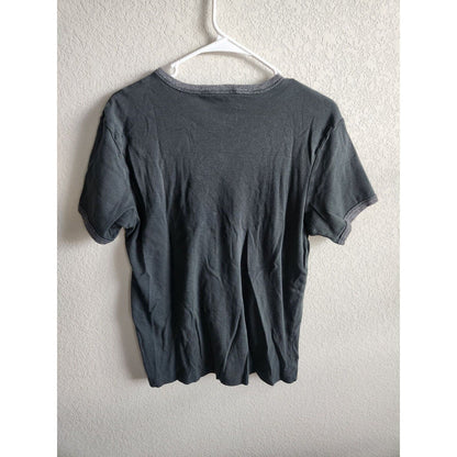 Vintage GAP Body Womens Sz L Short Sleeve V Neck T Shirt Dark Olive Green Cotton