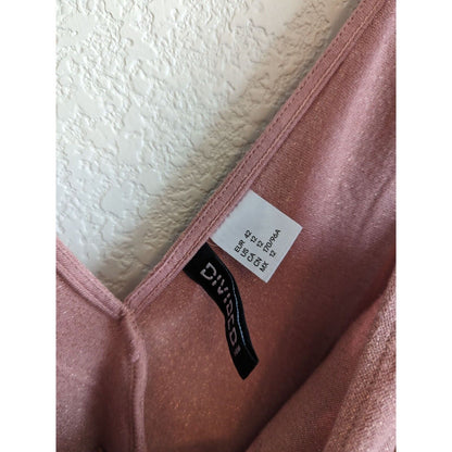 Divided by H&M Womens Sz 12 Knee Length Dress Blush Pink Metallic Party