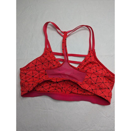 Victorias Secret VXS Sports Bra Sz M Red and Black Compression Strappy