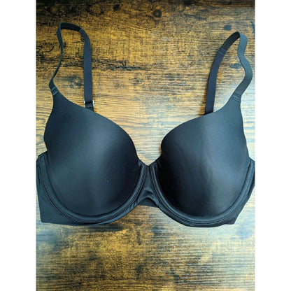 Ambrielle Womens Sz 34C Everyday Full Coverage T Shirt Bra Black