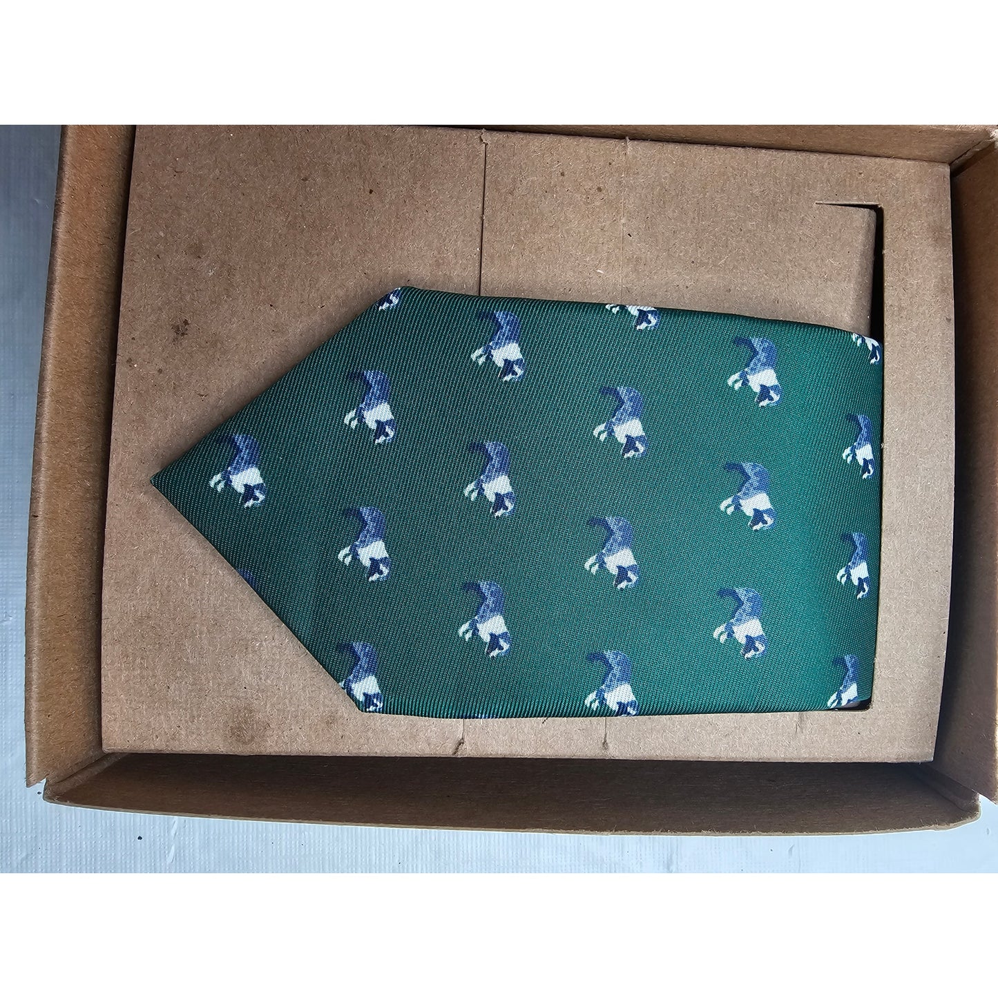 Knotty Tie company Mens Necktie St Bernard Dog Print Green