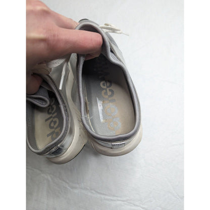 Dolce Vita Womens Sz 6.5 Slip On Tennis Shoes Silver Gray Lace Up